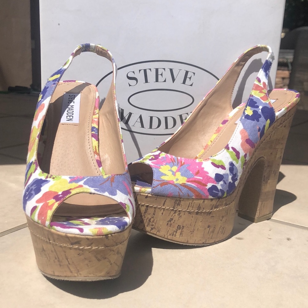 Steve Madden Floral Heels
